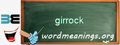 WordMeaning blackboard for girrock